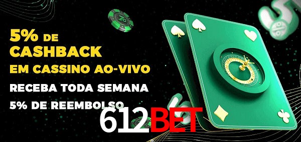 Promoções do cassino ao Vivo 612bet